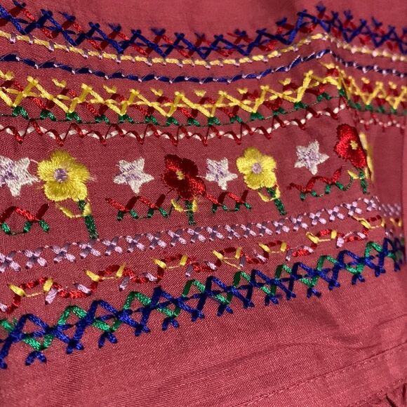 Vintage Embroidered Porch Dress Size Large - Picture 6 of 16